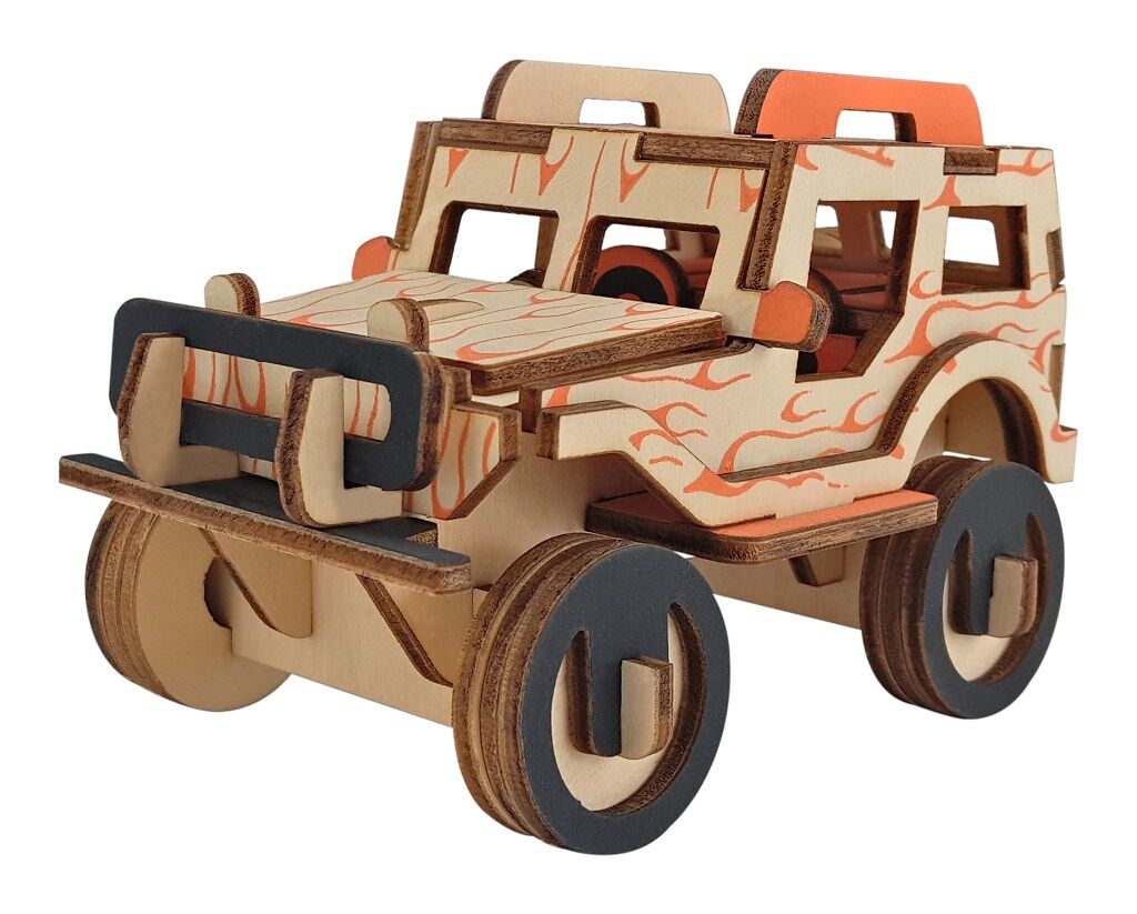 E-shop Woodcraft Drevené 3D puzzle Jeep
