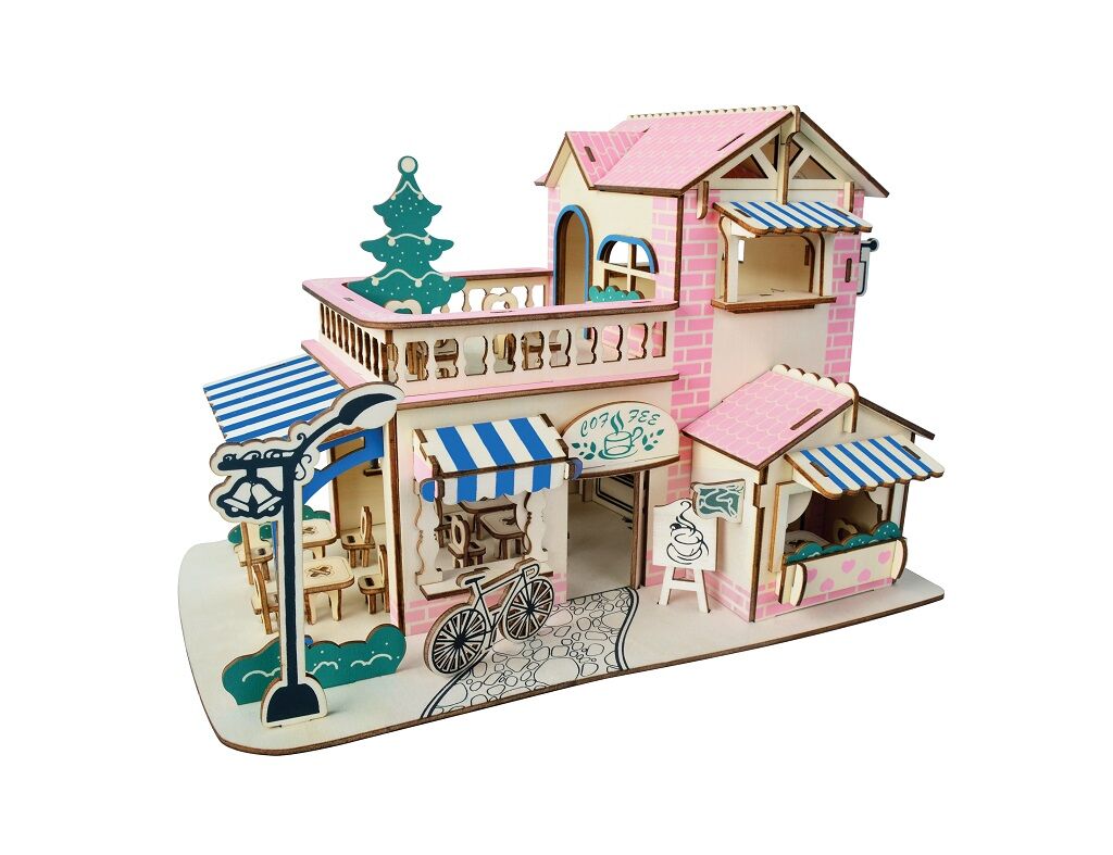 E-shop Woodcraft Drevené 3D puzzle Kaviareň