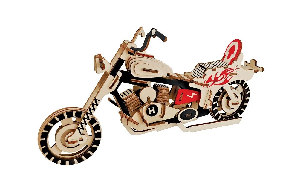 E-shop Woodcraft Drevené 3D puzzle Motorka HD I