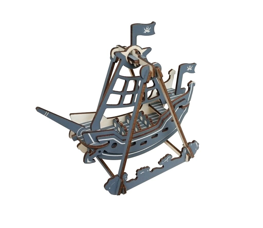 E-shop Woodcraft Drevené 3D puzzle Pirátska hojdačka