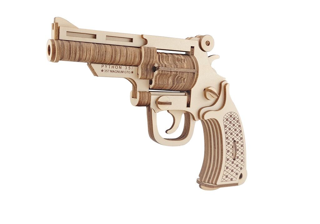 E-shop Woodcraft Drevené 3D puzzle Revolver M19