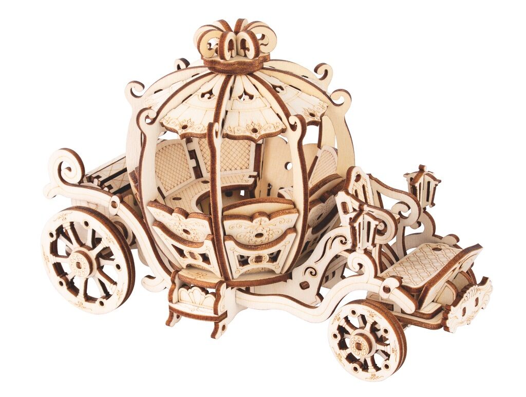 E-shop Woodcraft Drevené 3D puzzle Rozprávkový kočiar
