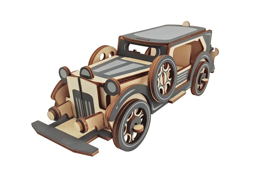 E-shop Woodcraft Drevené 3D puzzle Stará limuzína