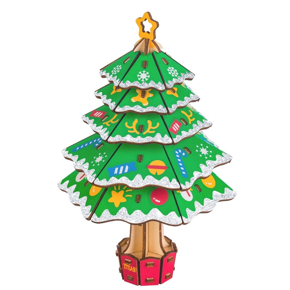E-shop Woodcraft Drevené 3D puzzle Vianočný strom