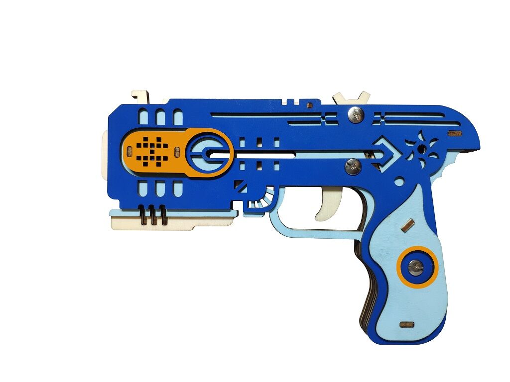 E-shop Woodcraft Drevené 3D puzzle Zbraň na gumičky Lovec drakov