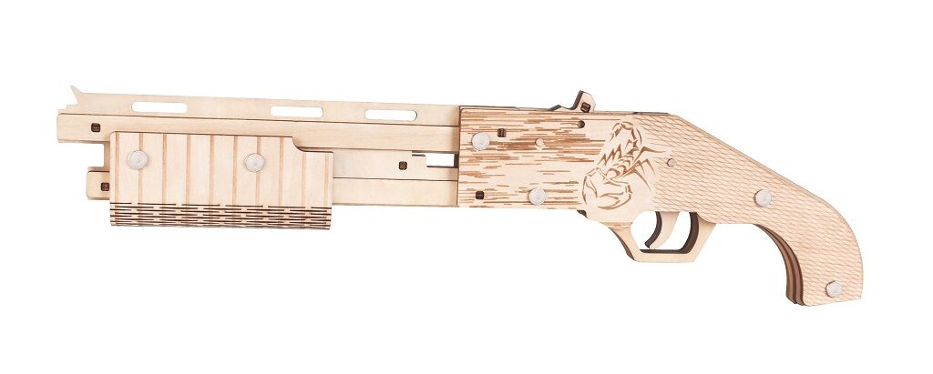 E-shop Woodcraft Drevené 3D puzzle Zbraň na gumičky Mossberg