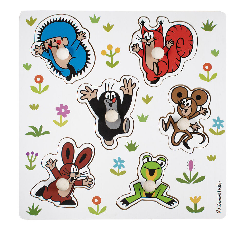 E-shop Detoa Drevené vkladacie puzzle Krtko malé