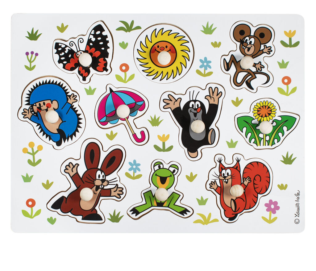 E-shop Detoa Drevené vkladacie puzzle Krtko veľké