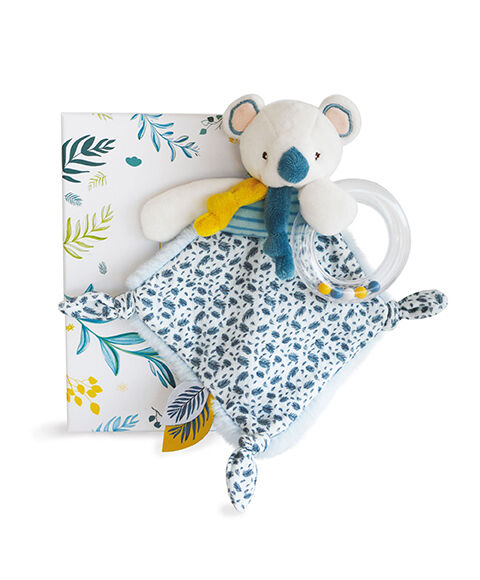 E-shop Doudou Darčeková sada - Koala Yoca s hrkálkou 22 cm