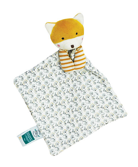 E-shop Doudou Darčeková sada - Líška s dečkou z BIO bavlny 20 cm