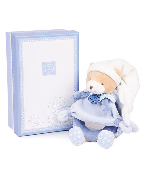 E-shop Doudou Darčeková sada - Plyšová hrkálka Medvedík 19 cm