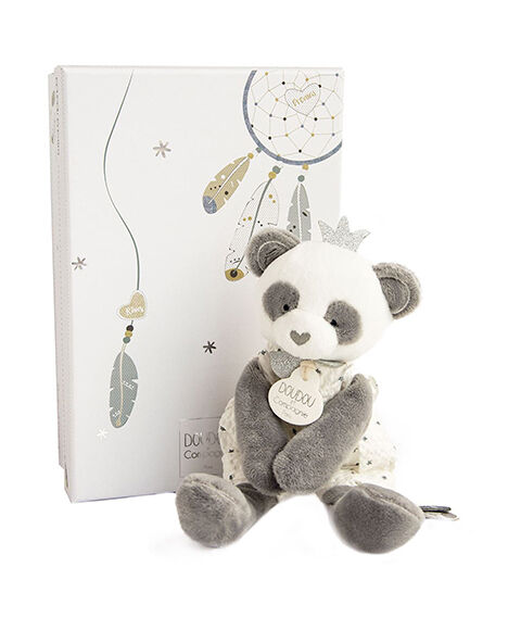 E-shop Doudou Darčeková sada - Plyšová panda 20 cm