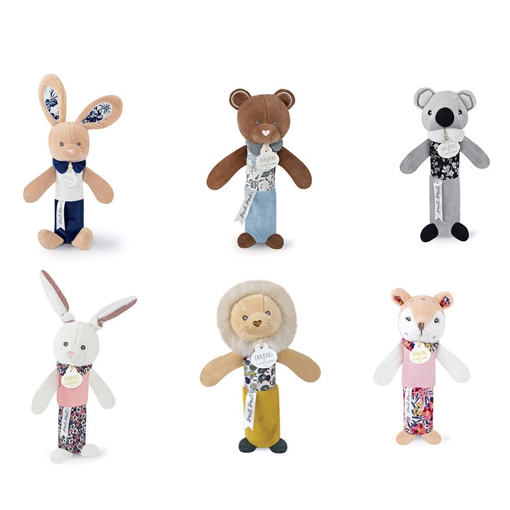 E-shop Doudou Hrkálka pískacia 17 cm 1 ks