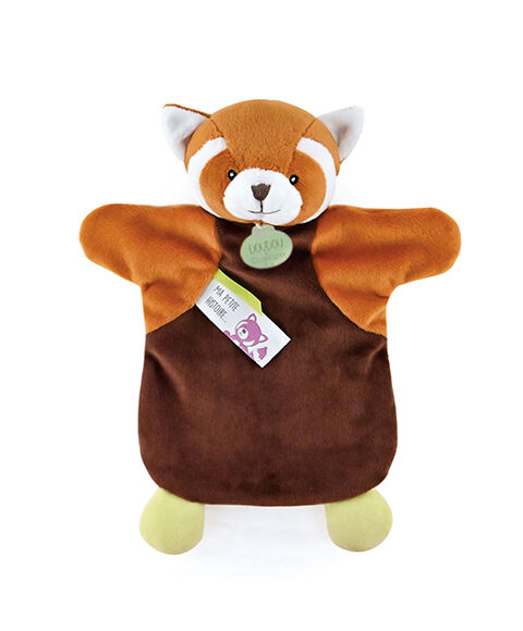 E-shop Doudou Plyšový maňuška Panda červená 25 cm
