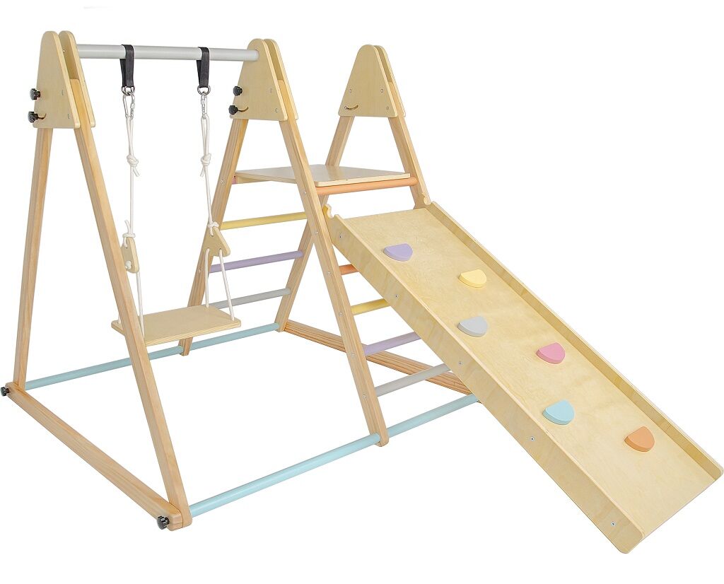 E-shop 2Kids Toys Drevená hracia zostava so šmýkačkou