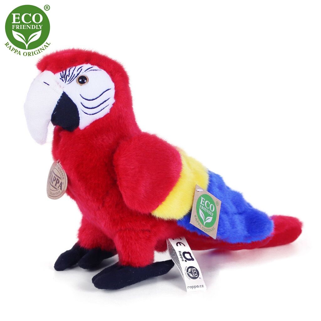 E-shop Plyšový papagáj červený Ara Arakanga 24 cm ECO-FRIENDLY