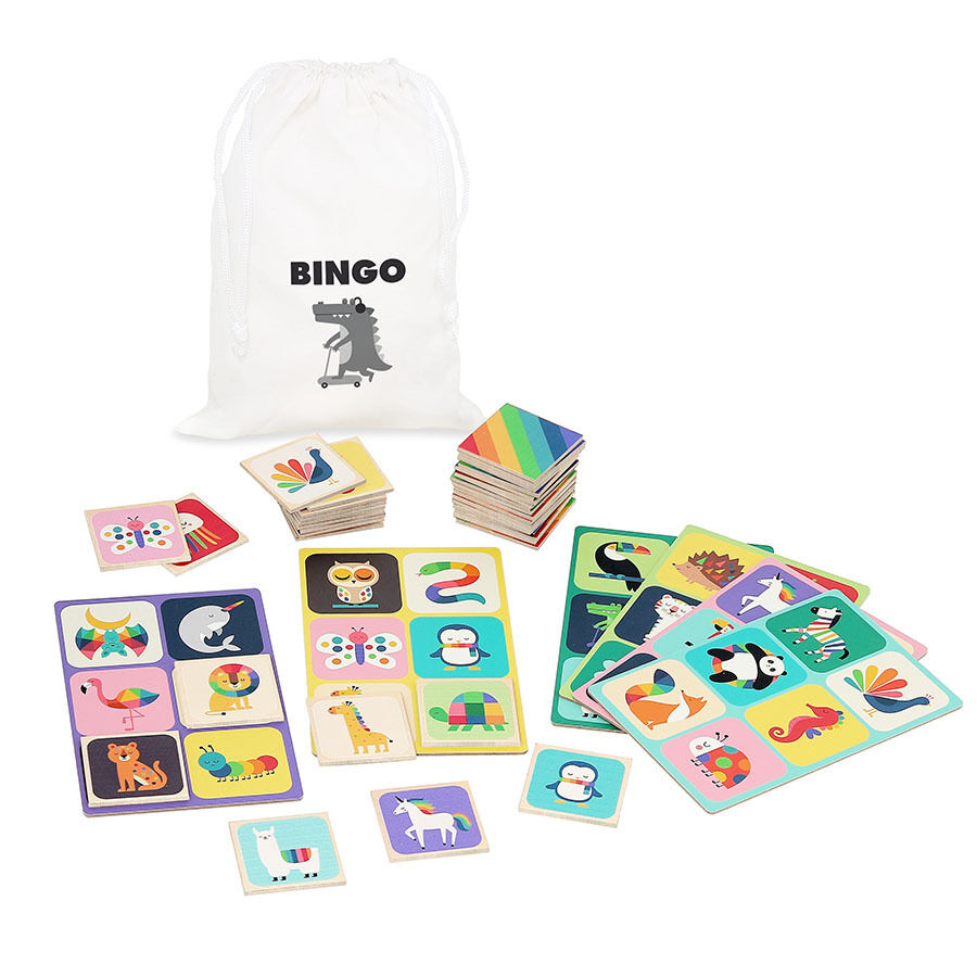 E-shop Vilac Drevené bingo dúhové zvieratá