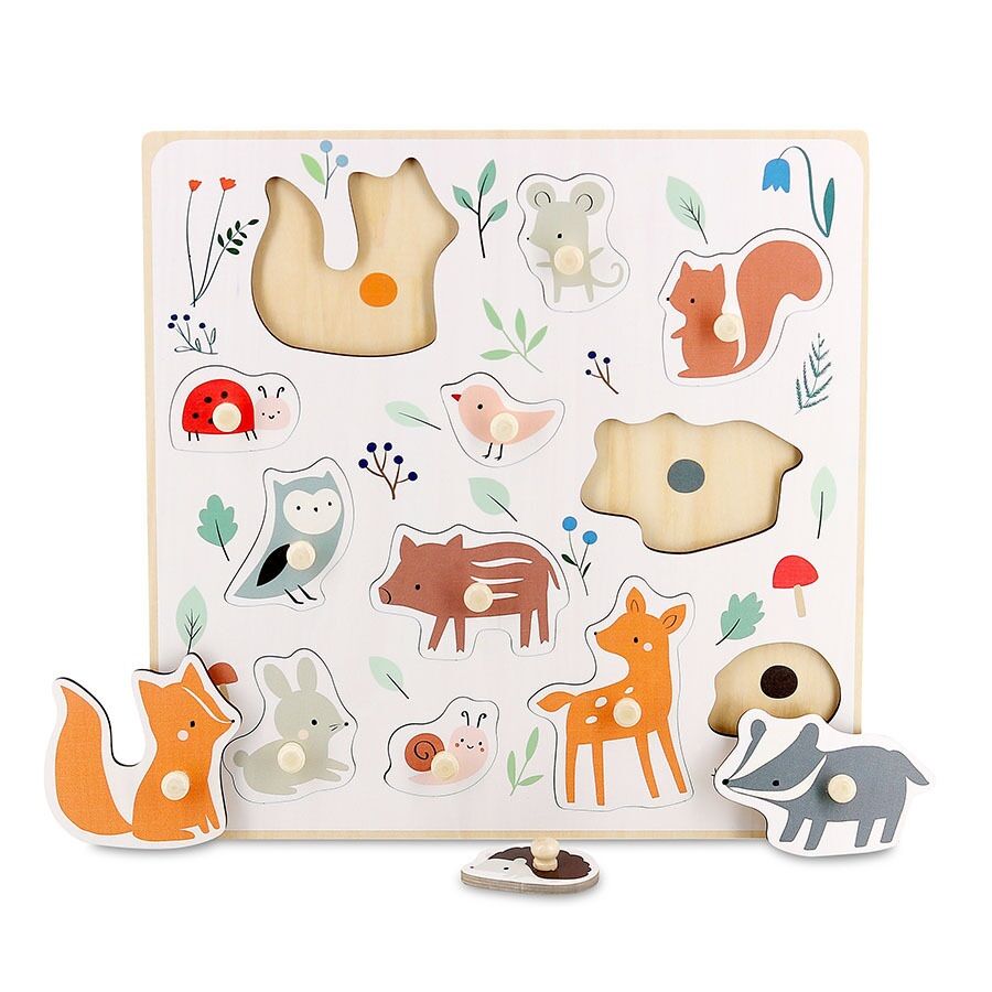 E-shop Vilac Puzzle s úchytom Lesné zvieratká