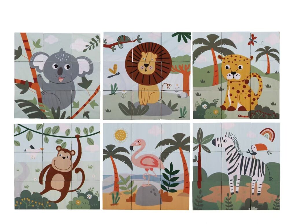 E-shop 2Kids Toys Drevené kocky Safari