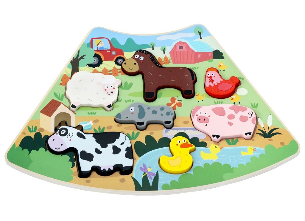 E-shop 2Kids Toys Drevené puzzle Veselá farma prepojiteľné