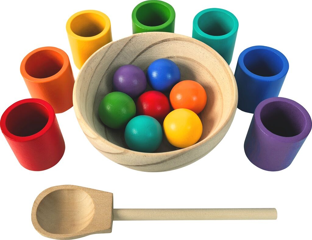 E-shop 2Kids Toys Dúhové guličky a kalíšky 7 farieb