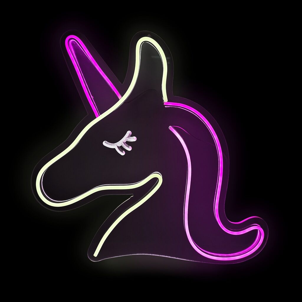 E-shop 2Kids Toys LED NEON LIGHT lampička Jednorožec ružovobiely