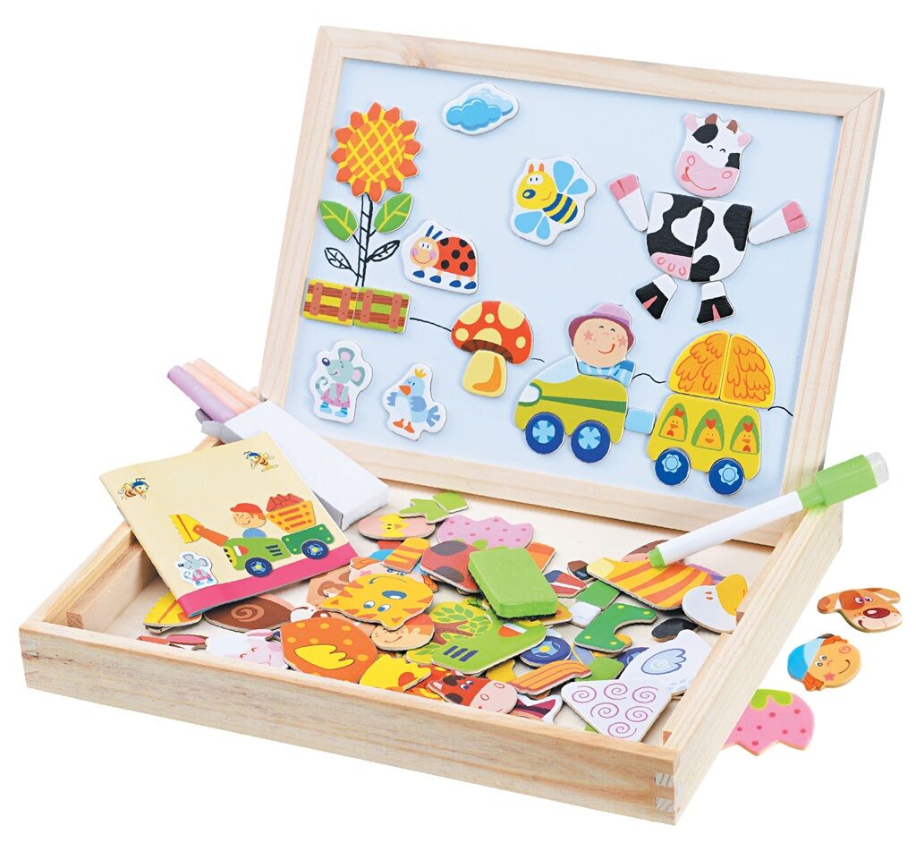 E-shop 2Kids Toys Magnetická tabuľka Farma 102 dielikov