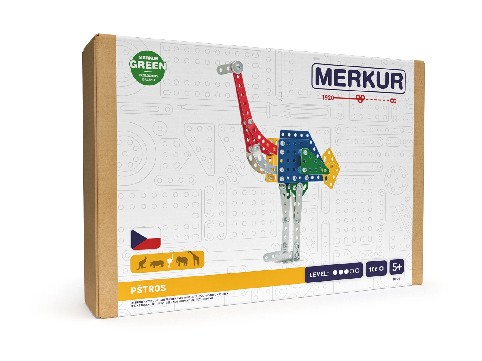 Merkur ZOO - Pštros, 106 dielikov