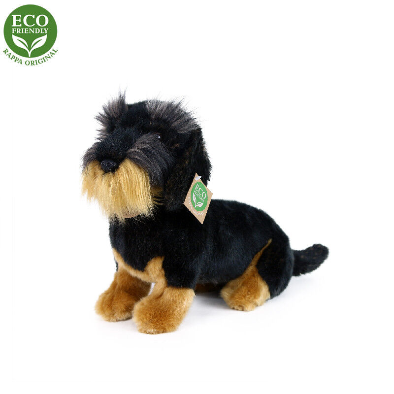 E-shop Plyšový drsnosrstý jazvečík sediaci 30 cm ECO-FRIENDLY