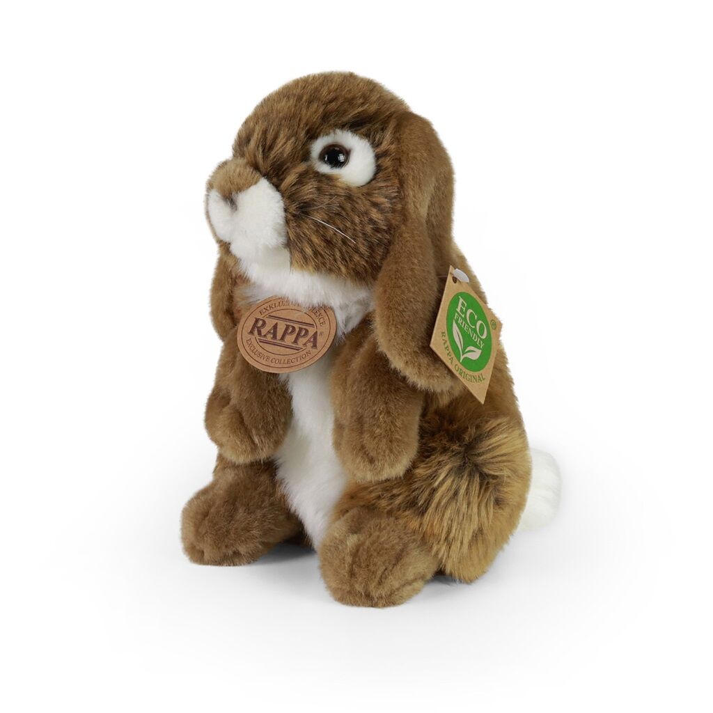 E-shop Plyšový králik hnedý stojaci 18 cm ECO-FRIENDLY