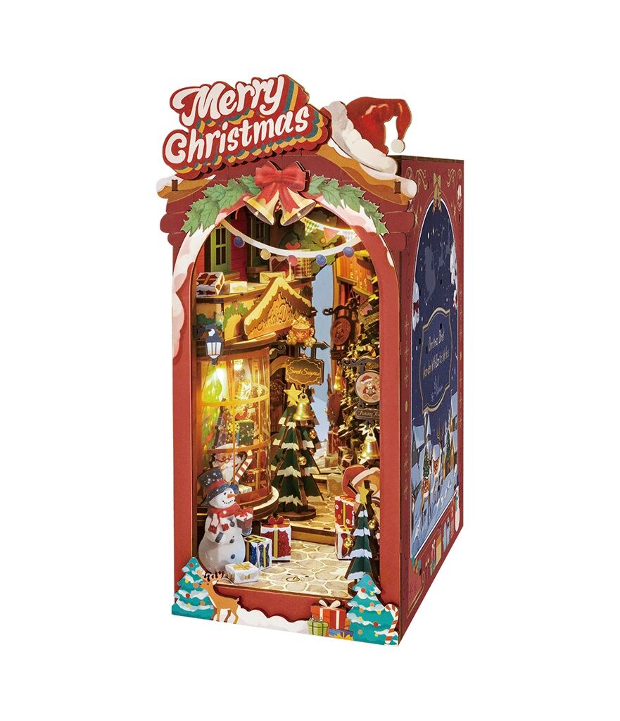 E-shop RoboTime 3D puzzle Zarážka na knihy Vianočná ulička