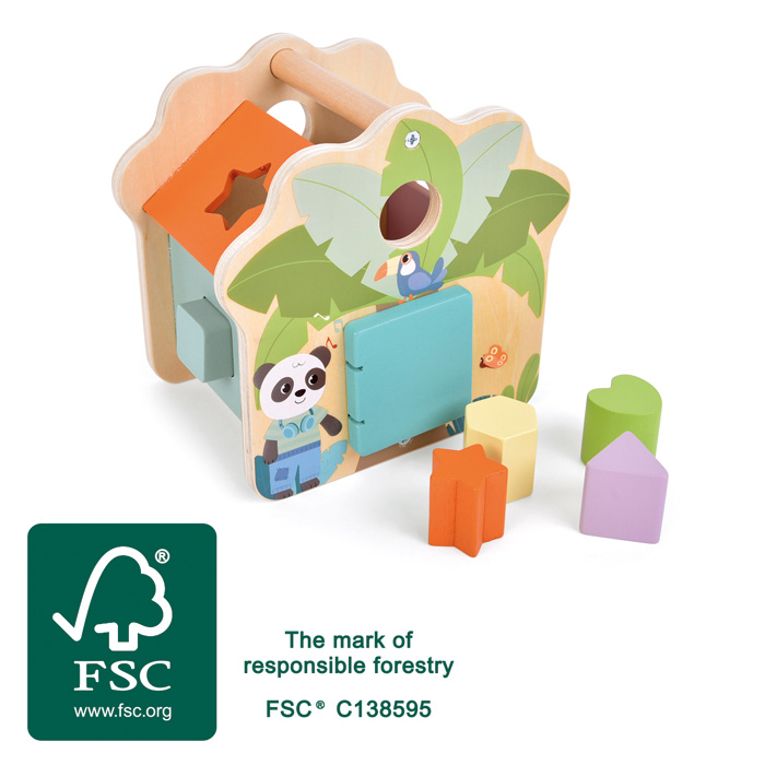 Vkladacia kocka Domček Jungle Friends