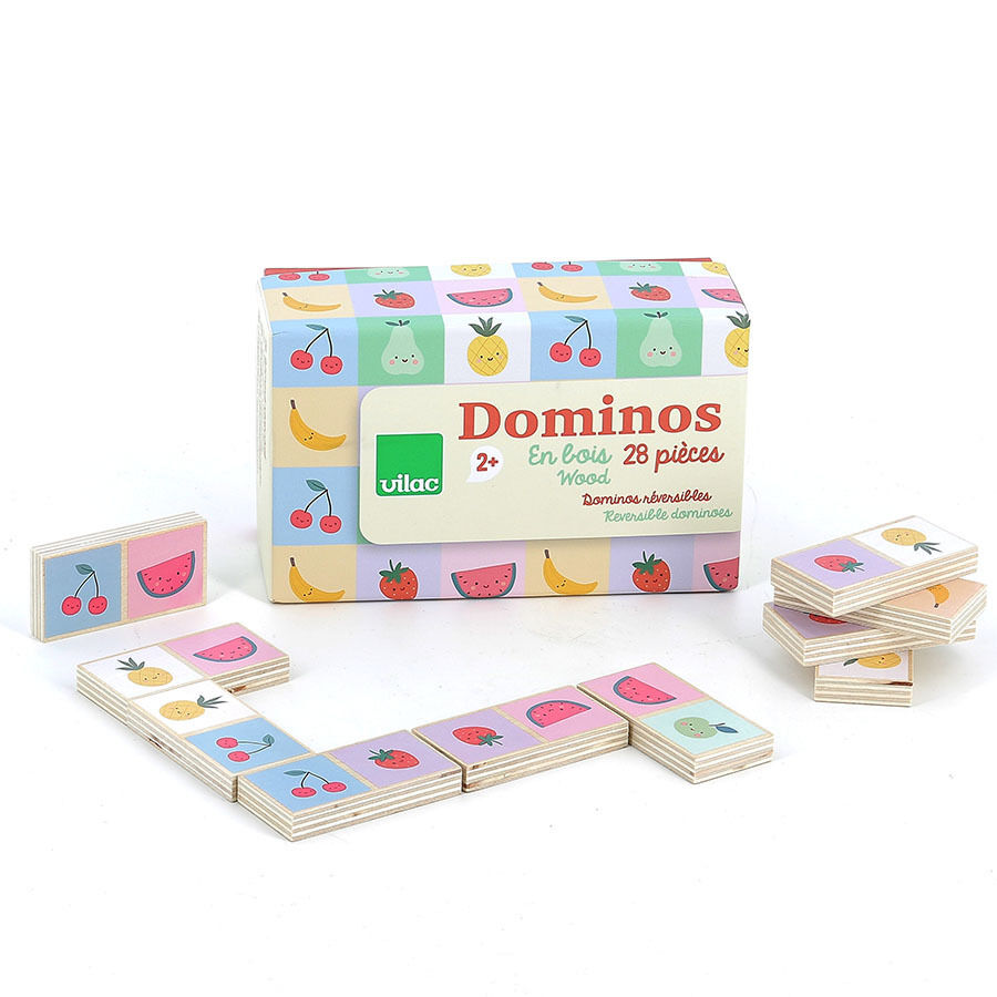 E-shop Vilac Drevené domino Ovocie a zelenina