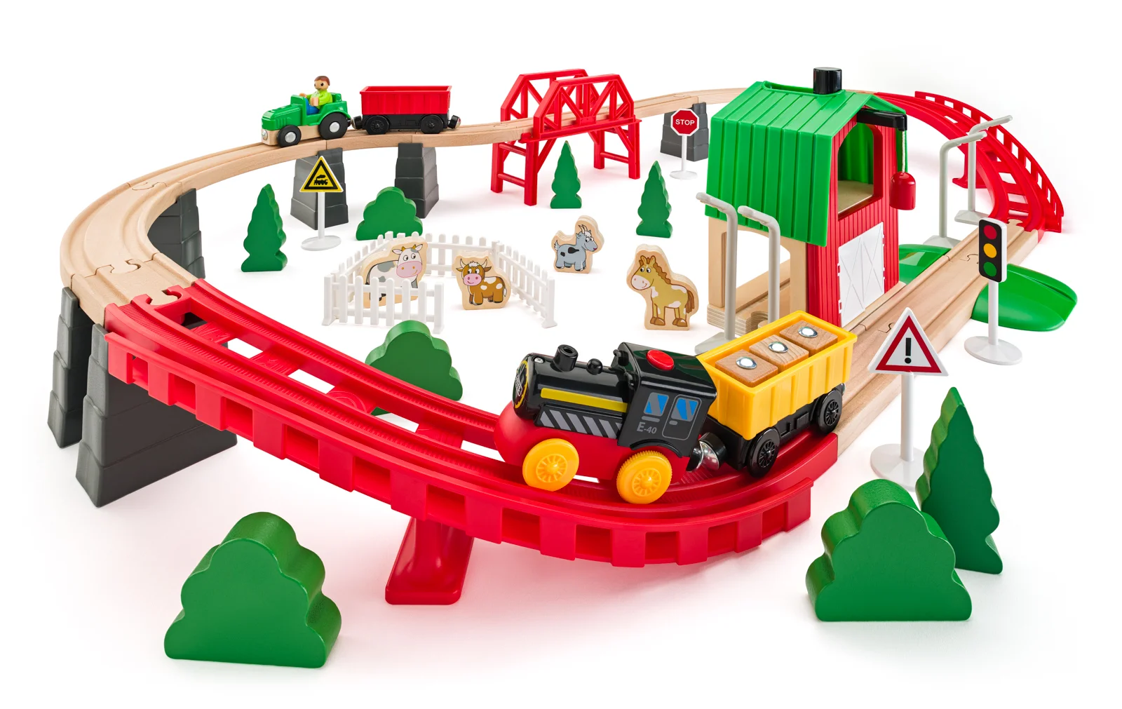 Woody Vláčikodráha - Farma, 60 dielov