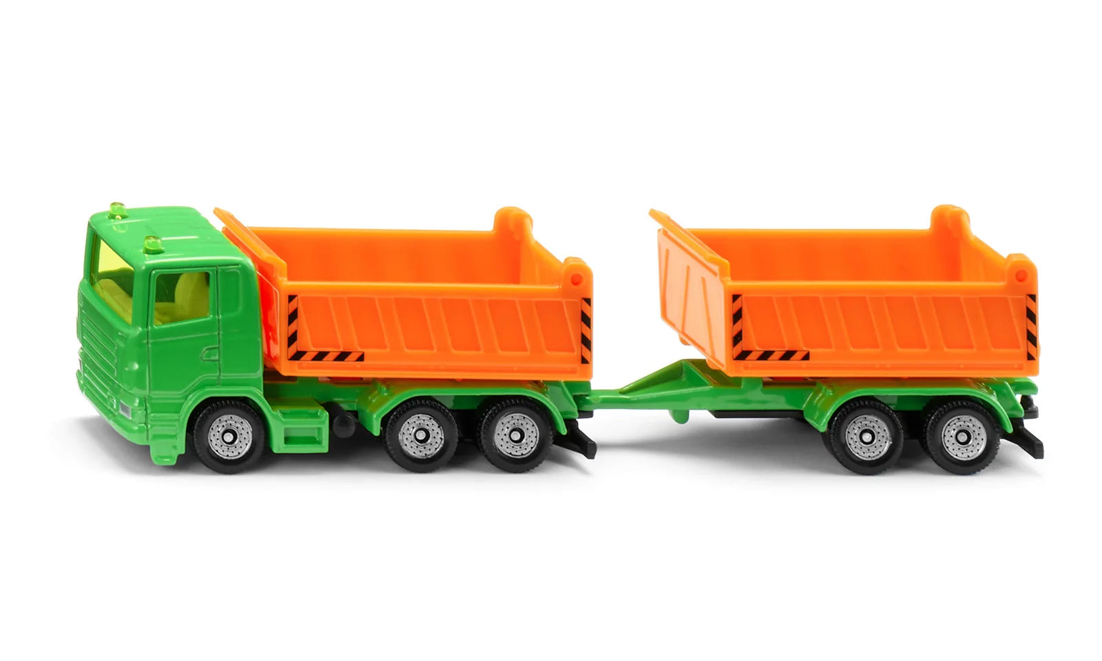 SIKU Blister - Nákladné auto s korbou sklápača a sklápacím prívesom