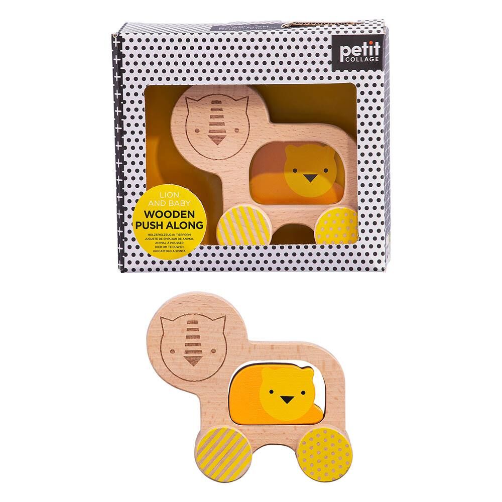 E-shop Petitcollage Drevený lev na kolieskach