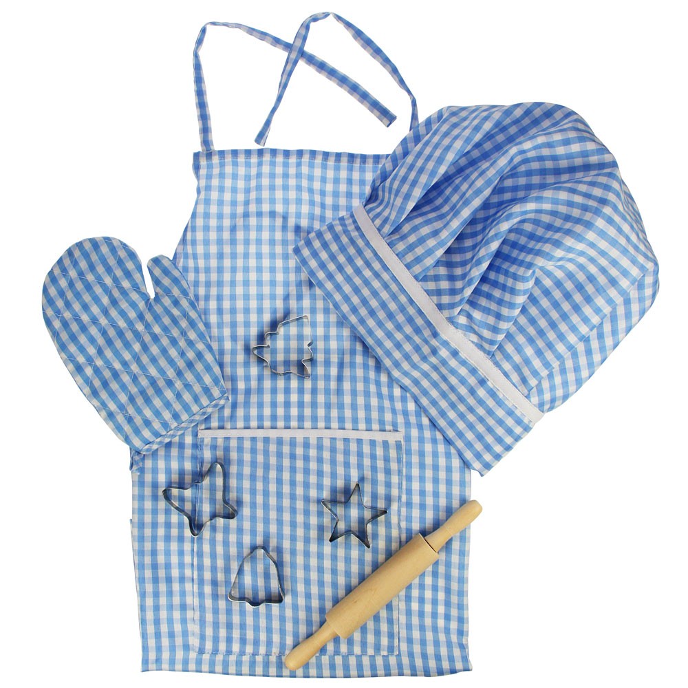 E-shop Bigjigs Toys Modrý set šéfkuchára