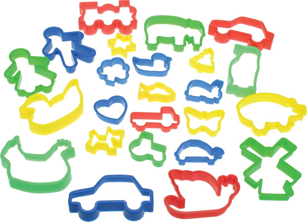 E-shop Bigjigs Toys Nástroje na vykrajovanie cesta 24 ks