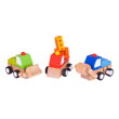 Bigjigs Toys Farebné autíčko na naťahovanie 1 ks