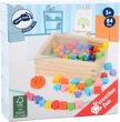 Drevené navliekacie korálky tvary v krabičke 5, drevené hračky pre deti