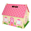 Prenosný drevený domček pre bábiky, 1 hračka pre deti