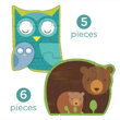 Petitcollage Prvé puzzle lesné zvieratká, 1, kreatívne hračky pre deti
