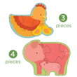 Petitcollage Prvé puzzle zvieratká z farmy, 1, kreatívne hračky pre deti