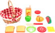 Piknikový košík s ovocím a zeleninou 2, drevené hračky pre deti