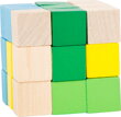 Skladacia kocka zeleno-modrá 1, drevené hračky pre deti