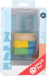 Skladacia kocka zeleno-modrá 2, drevené hračky pre deti