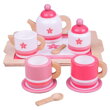 Bigjigs Toys Drevená čajová súprava ružová