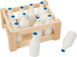 Debnička s 12 fľašami mlieka 1, drevené hračky pre deti