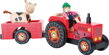 Drevený farmársky traktor s vlečkou 1, drevené hračky pre deti