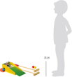 Bláznivý minigolf Krtko otvorená pusa 6, drevené hračky pre deti